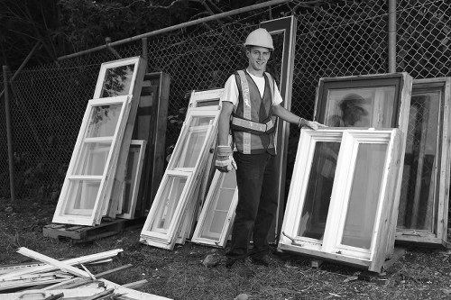 Professional hoarder clearance team assessing a cluttered Balham property