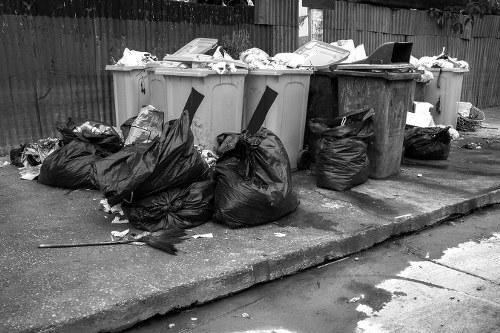 Garbage collection team handling waste removal in Balham street