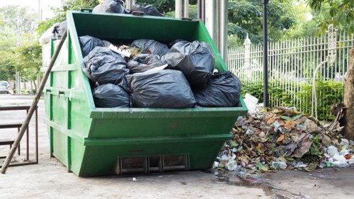 Cubic-yard rubbish removal estimate for a Balham property clearance